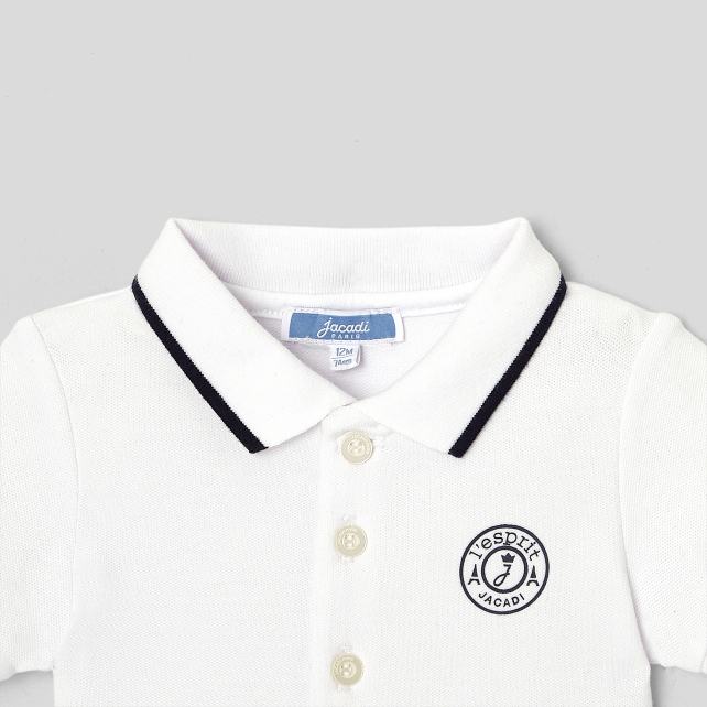 Baby boy polo bodysuit