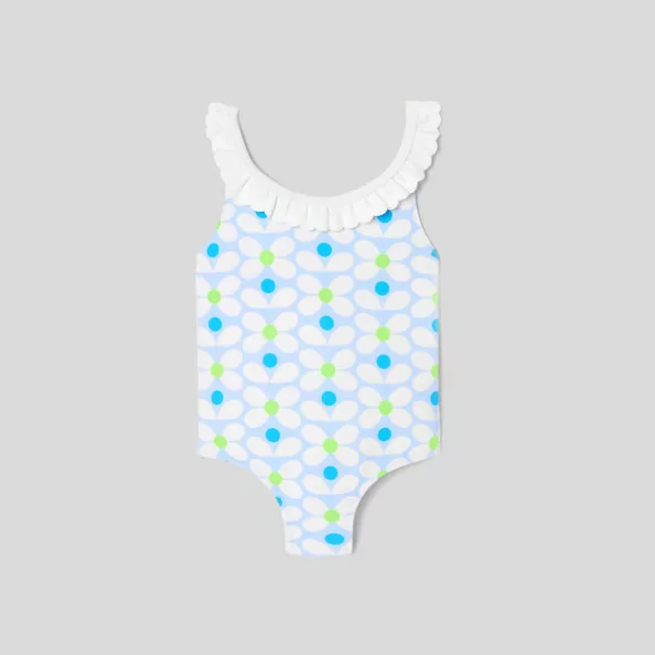 Baby girl flower pattern swimsuit