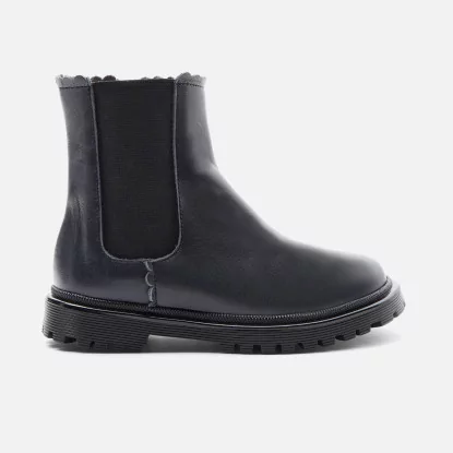 Girl chelsea boots in smooth leather