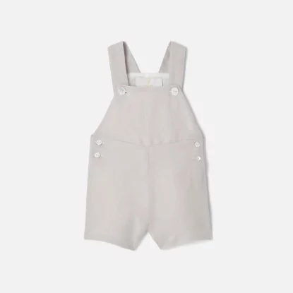 Baby boy linen overalls