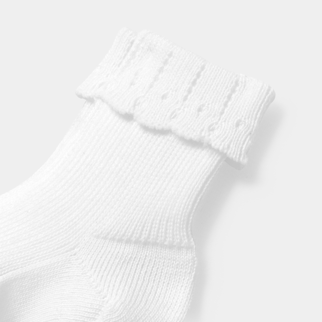 Baby girl socks with cuffs