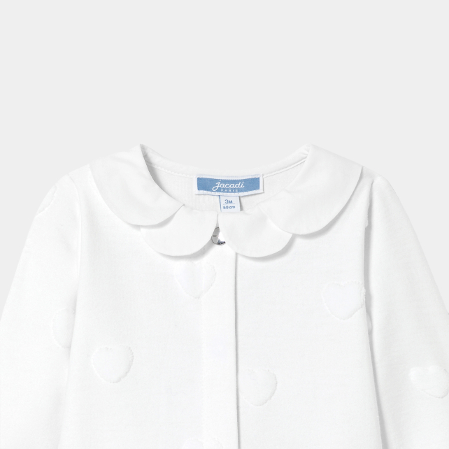 Baby girl jersey pyjamas with heart motif