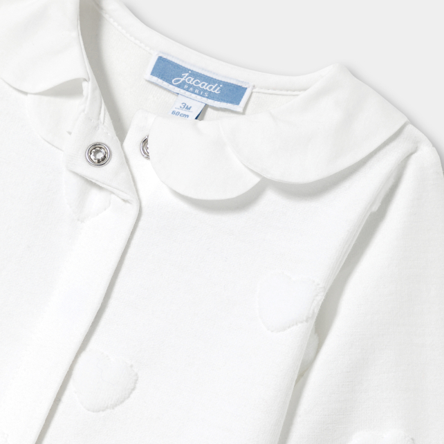 Baby girl jersey pyjamas with heart motif