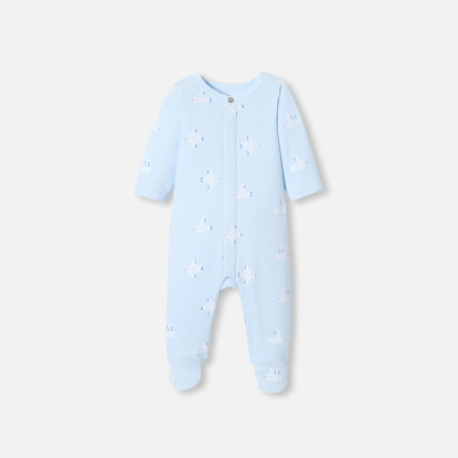 Körpə üçün qağayı printli flis pijama