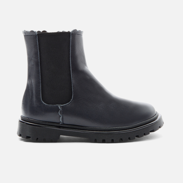 Girl Chelsea boots in smooth leather