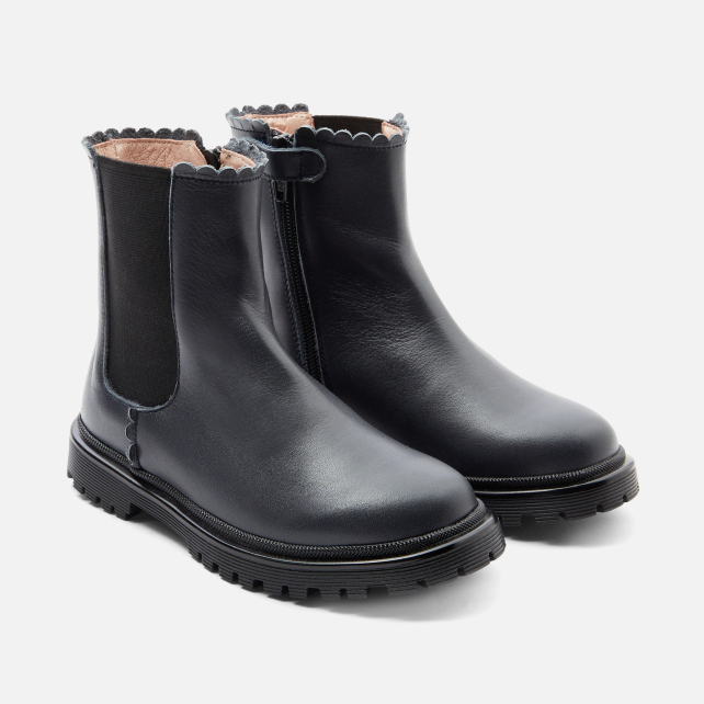 Girl Chelsea boots in smooth leather