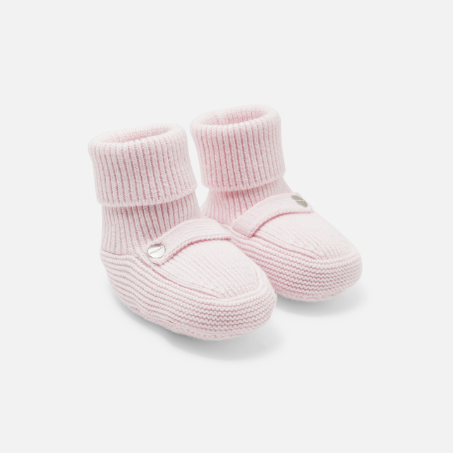 Baby girl knitted booties