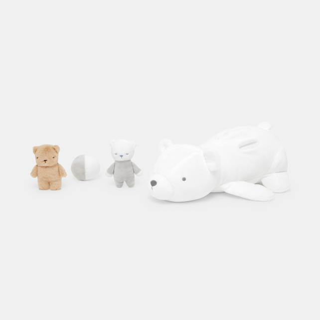 Polar bear activity plush toy