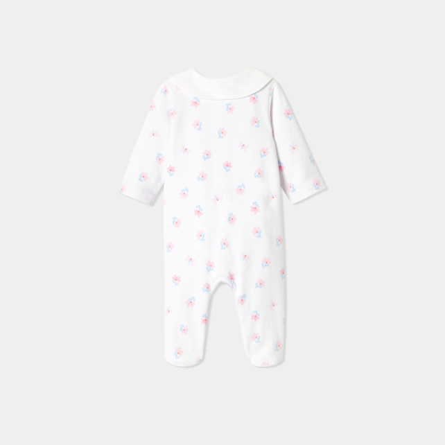 Baby girl sleepsuit in interlock