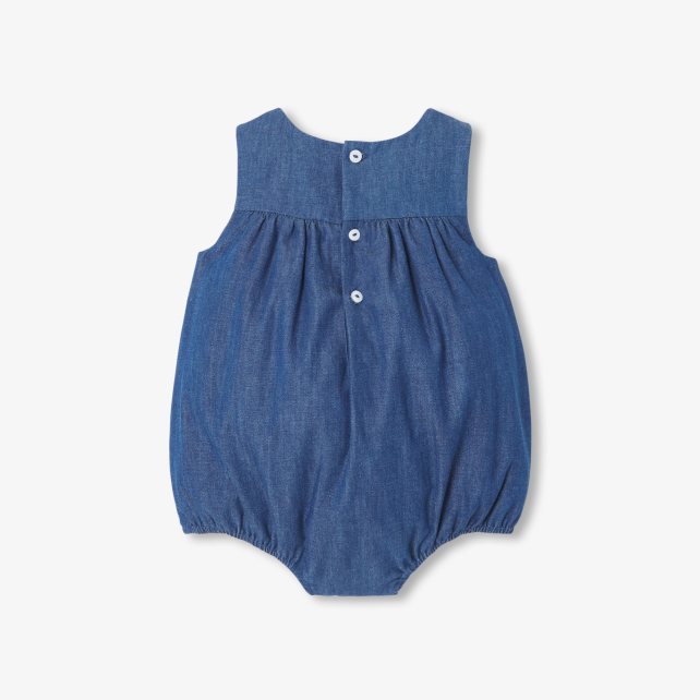 Baby romper in lightweight denim Baby romper in lightweight denim