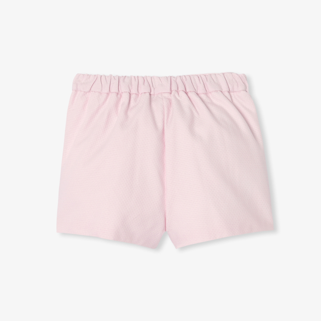 Baby girl shorts in honeycomb piqué