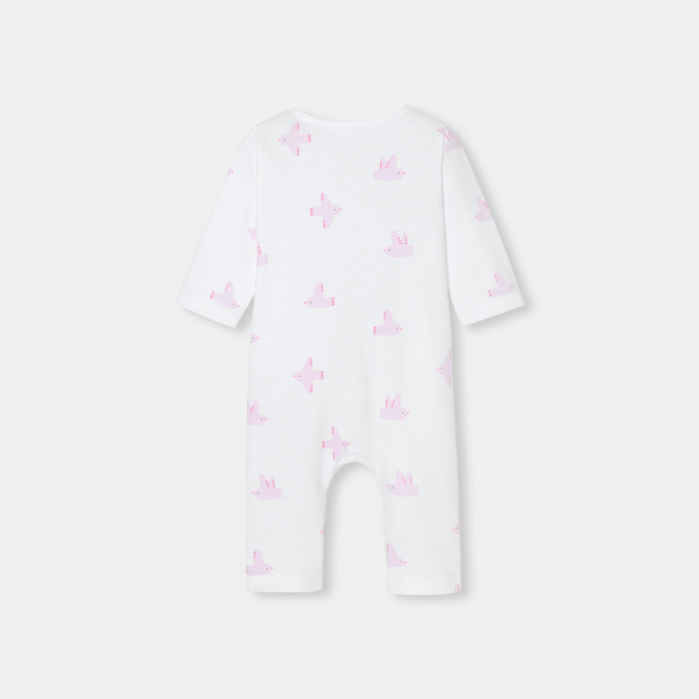 Baby girl jumpsuit in interlock