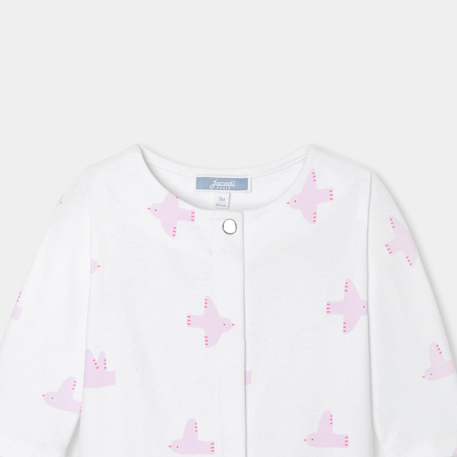 Baby girl jumpsuit in interlock