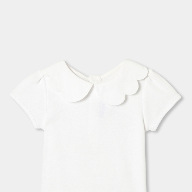 Baby girl short-sleeved bodysuit