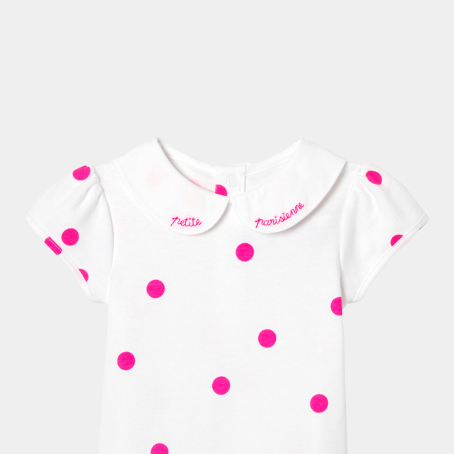 Baby girl short-sleeved bodysuit