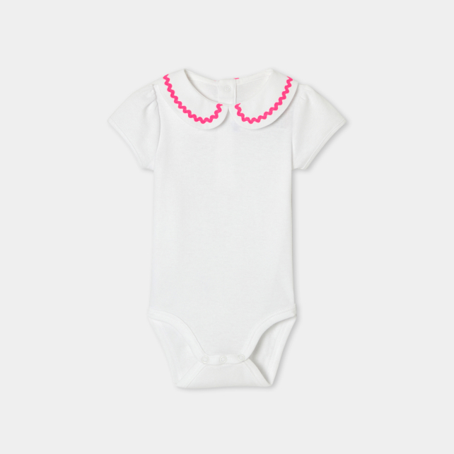 Baby girl short-sleeved bodysuit
