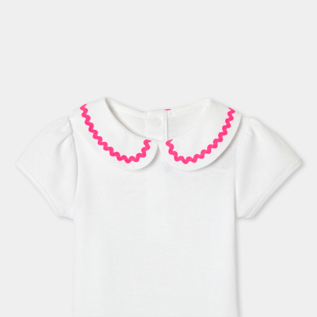 Baby girl short-sleeved bodysuit