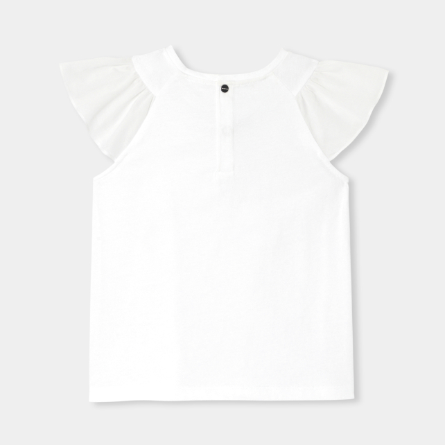 Girl T-shirt with ruffled sleeves