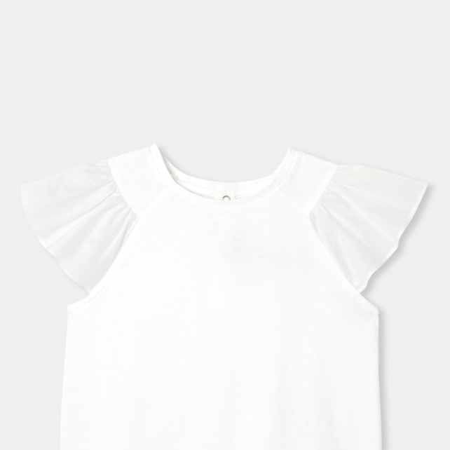 Girl T-shirt with ruffled sleeves