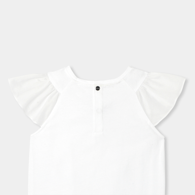 Girl T-shirt with ruffled sleeves