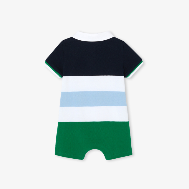 Baby boy romper in cotton piqué