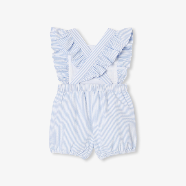 Baby girl seersucker romper