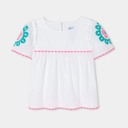 Girl blouse in poplin