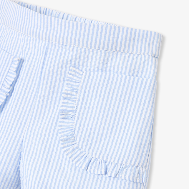 Baby girl shorts in seersucker