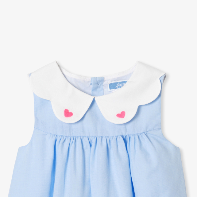 Baby girl dress in fil à fil
