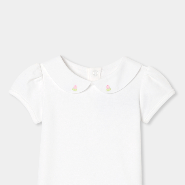 Baby girl short-sleeved bodysuit