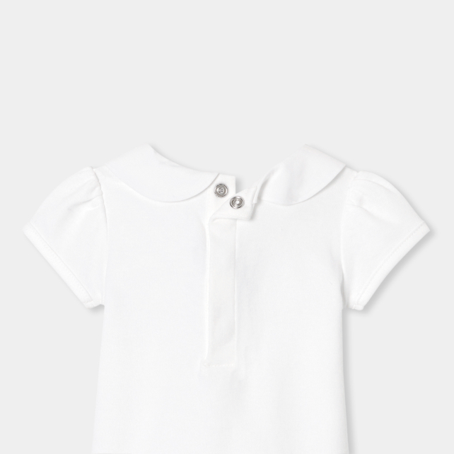Baby girl short-sleeved bodysuit