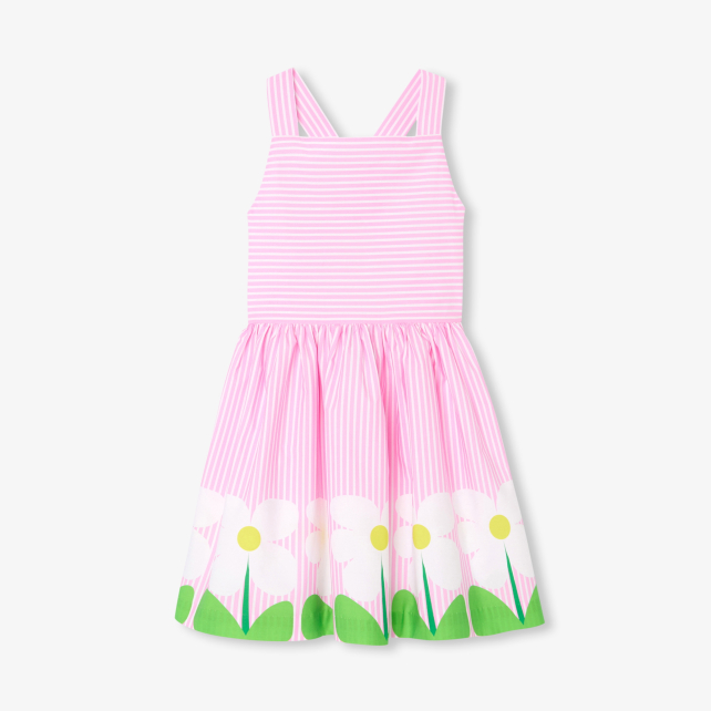 Girl cross-over back dress