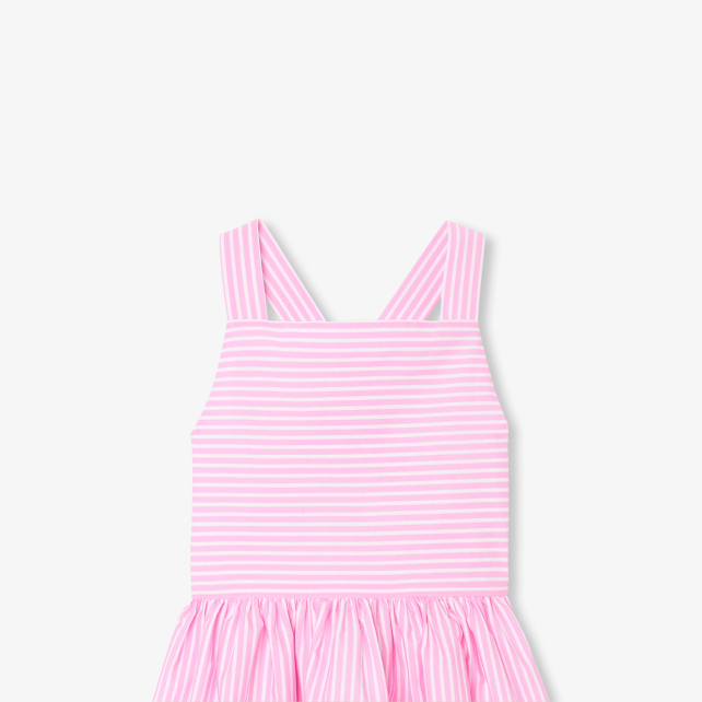 Girl cross-over back dress