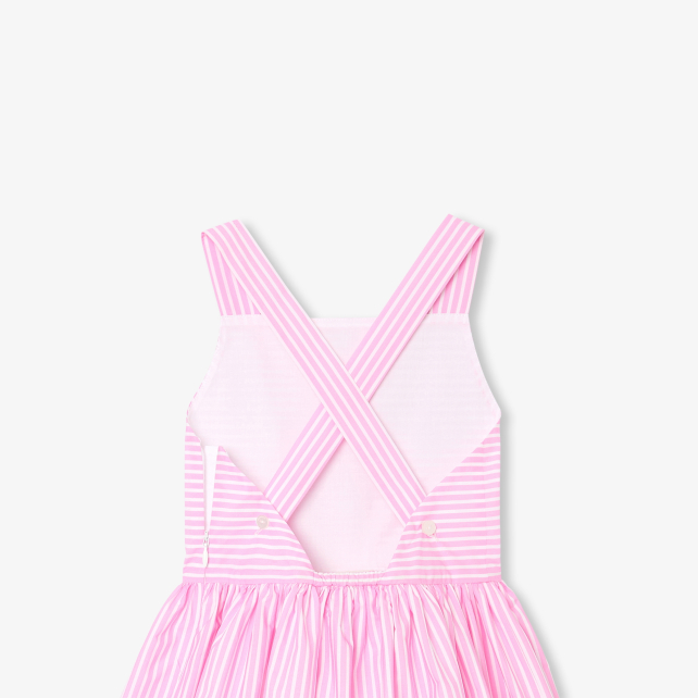 Girl cross-over back dress