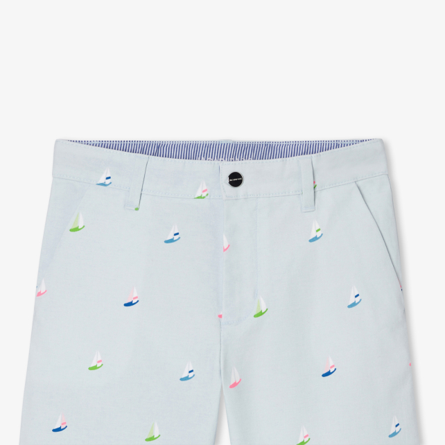 Boy shorts in printed twill