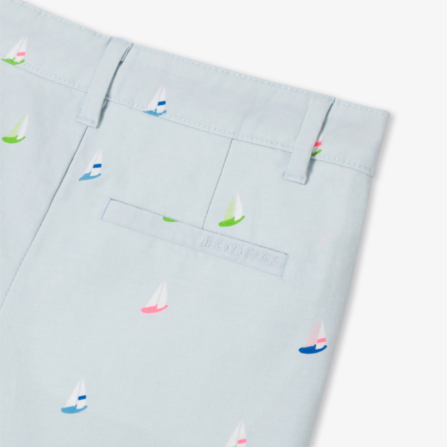 Boy shorts in printed twill