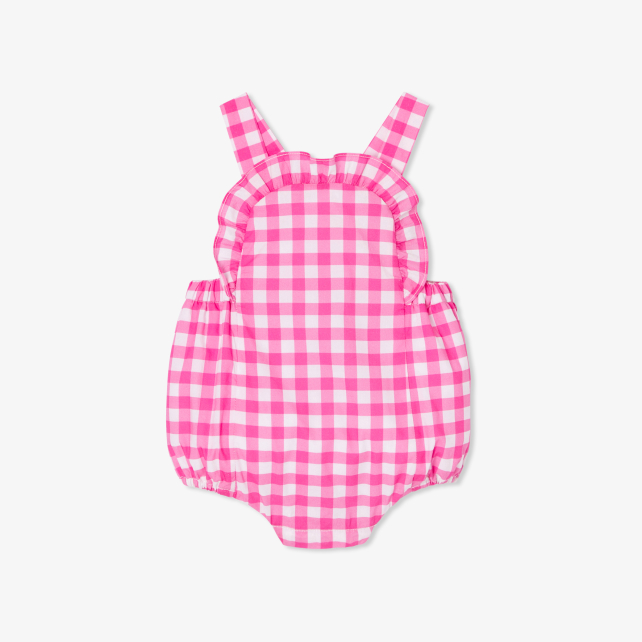 Baby girl gingham romper
