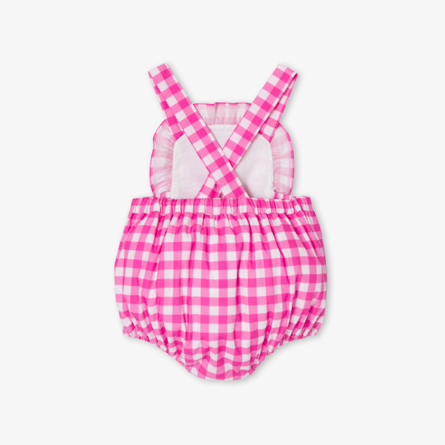Baby girl gingham romper