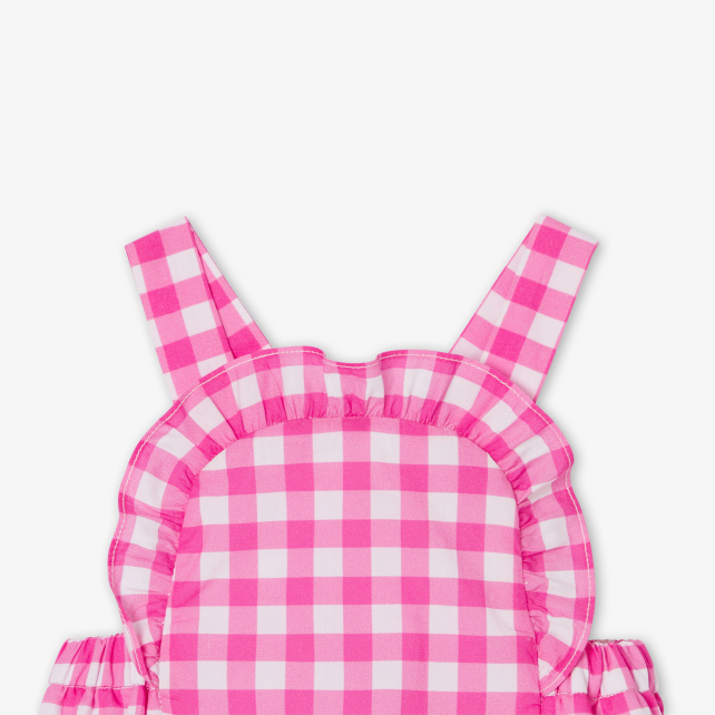 Baby girl gingham romper