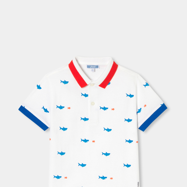 Boy polo shirt in cotton piqué