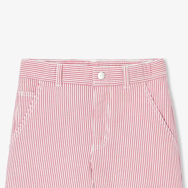 Boy Bermuda shorts in striped twill Boy Bermuda shorts in striped twill