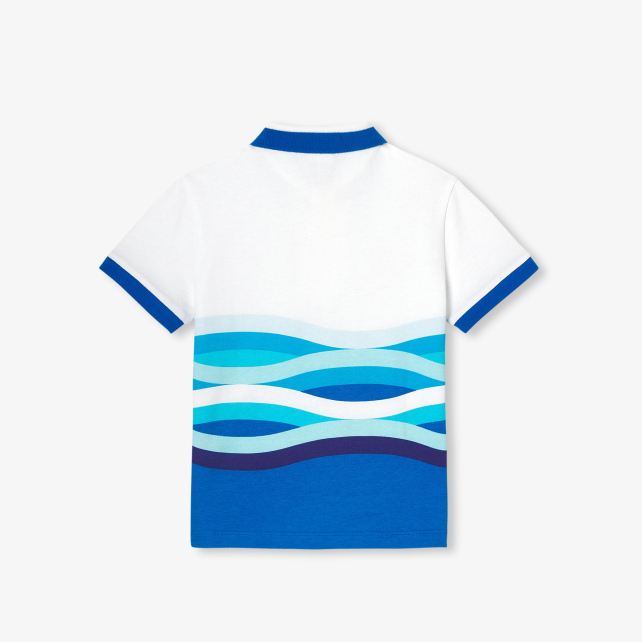Boy polo shirt in mini piqué