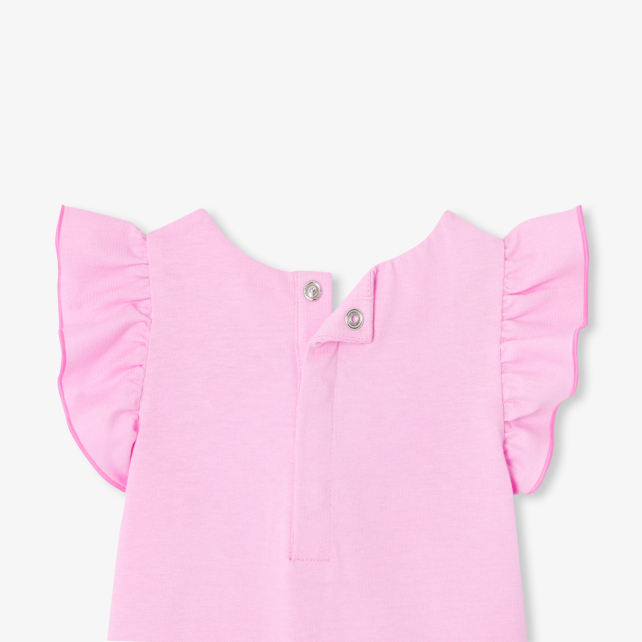 Baby girl T-shirt with ruffled sleeves