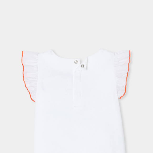 Baby girl T-shirt with ruffled sleeves
