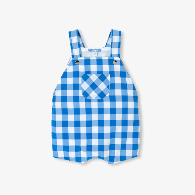 Baby boy gingham short overalls  Baby boy gingham short overalls