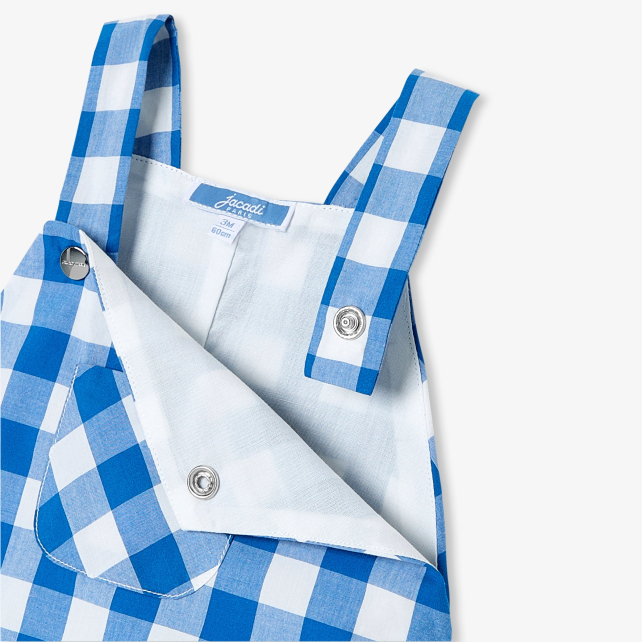 Baby boy gingham short overalls  Baby boy gingham short overalls