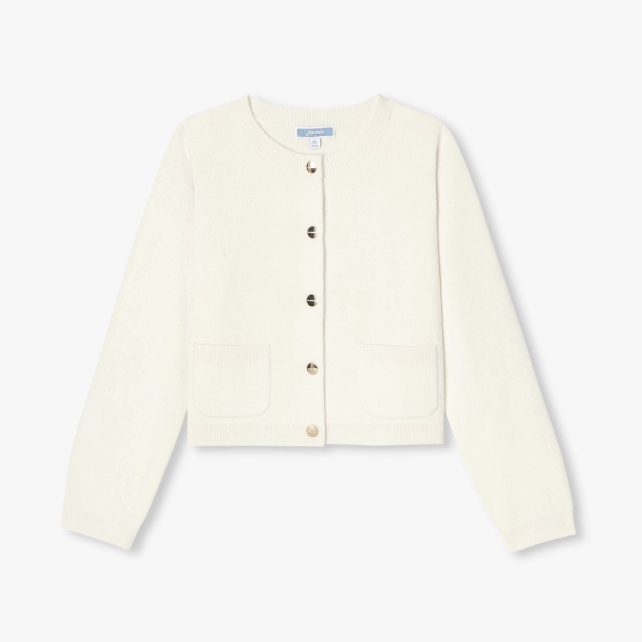 Trikotaj kardiqanlı qız uşağı