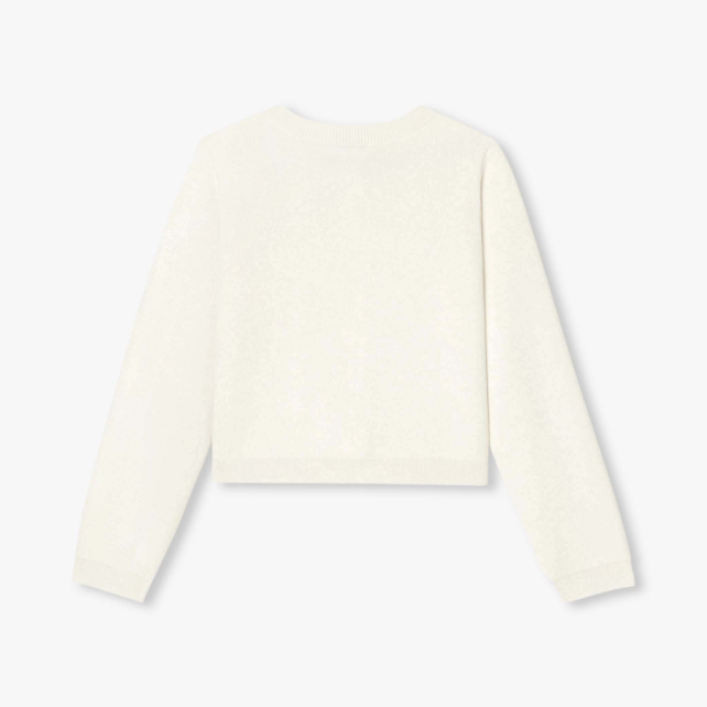 Trikotaj kardiqanlı qız uşağı