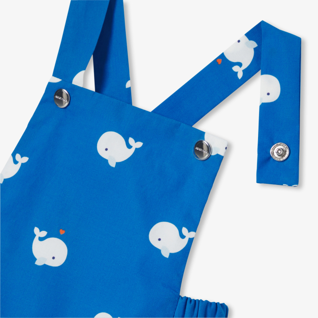 Baby short poplin overalls Baby short poplin overalls