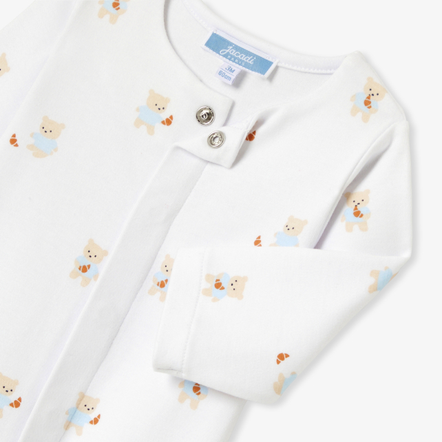Körpə üçün aypara və ayıcık naxışlı pijama